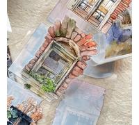RICHTAPES SeaHorse Forest Vol9 A53 The Story of Between the Doors,Pre-Cut Scene Clear PET Washi Tape Stickers,for Scrapbook Supplies,Scrapbook Tape Stickers,Junk Journal Supplies