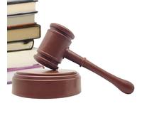 Richter Hammer and Knock Base - Auction Hammer Mock Court Accessories - Simulation Hammer Desk Accessories for Court Trial Law Students Lawyers