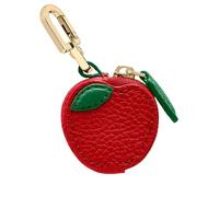 RICHTRUE Cute Strawberry Leather Bag Charm Y2k Keychain with Zipper Preppy Purse Charm Cutecore Accessories Aesthetic Stuff, Red Apple, S