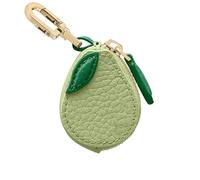 RICHTRUE Cute Strawberry Leather Bag Charm Y2k Keychain with Zipper Preppy Purse Charm Cutecore Accessories Aesthetic Stuff, Green Avocado, S