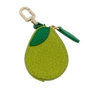 RICHTRUE Cute Strawberry Leather Bag Charm Y2k Keychain with Zipper Preppy Purse Charm Cutecore Accessories Aesthetic Stuff, Green Avocado, S