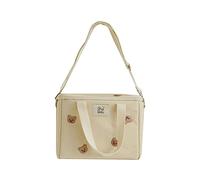 RICHTRUE Kawaii Lunch Bag for Girls Lunch Box Insulated Cute Lunch Bags for Women Insulated Lunch Box for Kids (Beige 2)