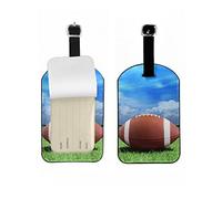 Richugui 1 Pack Blue Sky Rugby Luggage Tags for Suitcases,Luggage Tag,Leather Label Tag for Women Men Girls Travel Bag Suitcase, 1pc