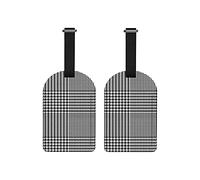 Richugui Art Black and White Pattern Leather Luggage Tags for Adults Teens 2 Pack Colorful Travel Bags Suitcase Labels ID Tags, 1pc