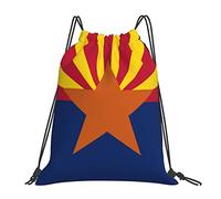Richugui Flag Drawstring Backpack Arizona Flag Drawstring Bags Drawstring Backpack Sports Gym Bag For Women Men Backpacks Swim Bag For Beach