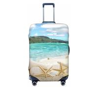 Richugui Shells, Starfish and Beautiful Beach Pattern Luggage Cover Elastic Washable Stretch Suitcase Travel Suitcase Protector Anti-Scratch Cover for Kid and Adult,S (18-21 inch)