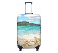 Richugui Shells, Starfish and Beautiful Beach Pattern Luggage Cover Elastic Washable Stretch Suitcase Travel Suitcase Protector Anti-Scratch Cover for Kid and Adult (M)