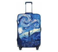 Richugui The Oil Painting Pattern of the Starry Sky Pattern Luggage Cover Elastic Washable Stretch Suitcase Travel Suitcase Protector Anti-Scratch Cover for Kid and Adult,S(18-21 inch) (Medium)