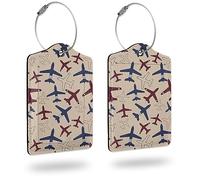 Richugui Travel Luggage Tags ID Label Leather Bag Tags Suitcase Set of 2 Baggage Tag Handbag Tag with Full Back Privacy Cover