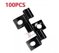 RichVibe 100pcs Black Stainless Steel Decking Clips Fasteners for Composite Boards 7、9、10mm Height Secure Fixing Brackets with 3mm Gap Installation Outdoor Garden(10mm)