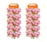 RichVibe 2 Pack Upside Down Strawberry Grow Bags, Hanging Liners Tomatoes Peppers Herbs, Weather-Resistant Fabric with Multiple Pockets, 62x25cm Garden Planting System(H)