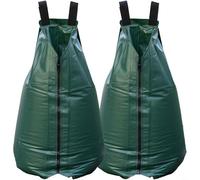 RichVibe 20 Gallon Tree Watering Bag, for Heavy Duty PVC Drip Irrigation System with UV Resistance, Adjustable Straps Garden Trees, Standard Hose Compatible, Green(2 Pieces)