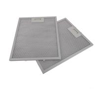 RichVibe 2PCS Aluminium Mesh Cooker Hood Grease Filter 318 x 258mm for Extractor Fans and Range Hood Vents Easy Install Replacement