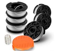 RichVibe 3+1+1 Pack for Replacement String Line Spool AF-100 Eater, 0.065 Inch 30ft Nylon Wire with Cap and Spring GH400 GH500(6+1+1)