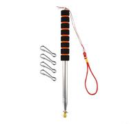 RichVibe 3 Meter Telescopic Handheld Flagpole with 4 Clips, Adjustable Flag Pole for Outdoor Activities, Sporting Events