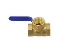 RichVibe 3 Way Brass Ball Valve with L/T Bore, Internal Thread Connection for Water, Oil and Gas Systems, ISO 228 Standard(DN25 T type)