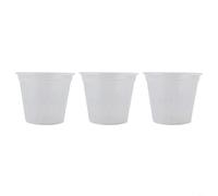 RichVibe 5 Pack Clear Orchid Pots with Drainage Holes, 7 Inch Transparent Plastic Planters with Saucers for Healthy Root Development Indoors(A)