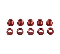 RichVibe 5Pcs Single Chainring Bolts 7075 Aluminum Alloy Lightweight CNC Machined Chainwheel Fixing Screws, Anodized Multicolour Options, Replacement Hardware for Mountain and Road Bike Cranksets