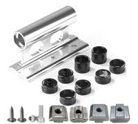 RichVibe Aluminum Alloy Bike Front Fork Mount Block 20 x 110mm with Adapter Liners, Secure Quick Release and Thru Axle Bracket for Car, Truck, RV, Boat Roof Rack Cross Bars Installation