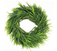 RichVibe Artificial Pine Wreath Christmas Door Hanging Decoration Realistic Green Plant Holiday Festive Decor 40cm for Indoor Outdoor Use