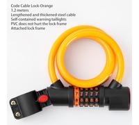 RichVibe Bicycle Combination Lock with 5-Digit Code, Built-In Tail Light, 12mm Steel Cable, PVC Coating, Multiple Lighting Modes, Type-C Rechargeable Battery, for Night Riding Safety, Blue