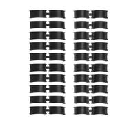 RichVibe Bicycle Handlebar Rubber Gasket Spacer Set, 20 Pcs Non-Slip Black Adapter Rings, Fits 22.2/25.4 to 31.8 mm Handlebars for Mounting Lights, Mirrors, Phone Holders and Cycling Accessories