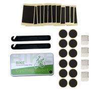 RichVibe Bicycle Tire Repair Kit with Self-Adhesive Patches and Levers, ABS Storage Box, Quick Flat Fix for Mountain Bikes, Road Bikes, Motorcycles, ATVs, Strollers and Wheelchairs