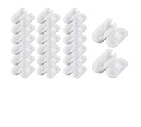 RichVibe Blind Pull Cord Connector Clips Plastic Roller Roman Curtains, 10 Pcs, Fits 10 Ball, White, 6x4.5mm