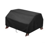 RichVibe Children's Picnic Table Cover, Waterproof 210D Polyester, Adjustable Cords, Ventilated Design, for 3-in-1 Sand & Water Activity Tables, 102x102x53.2cm, Black