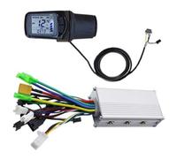 RichVibe Electric Bike Brushless Motor Controller Kit 36V/48V/60V 500W with LCD 866 Display and EBS Electronic Brake, for 22.2mm Handlebar for E-Bike Scooter Riding Silver