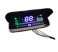 RichVibe Electric Bike LCD Display Speedometer with Wide Screen for Ebike Scooter Tricycle, 6-Pin Interface, 48V-72V, Black, for Optional Windshield, Easy Install for Repair or Upgrade Use