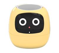 RichVibe Flower Pot with Interactive Virtual Pet, Automatic Self-Watering with Sensors Moisture and Light, Space-Saving Indoor Garden Decor Home Office, White(yellow)