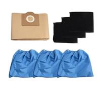 RichVibe Foam Filter Cloth Dust Bag Set for Einhell Wet and Dry Vacuum Cleaner TC-VC 1820/1820 SA/1815, 3 Foam Filters, 3 Cloth Covers, 5 Dust Bags