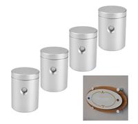 RichVibe Glass Clamp Mirror and Glass Panel Wall Mount - Aluminum Alloy Holder with Screws, 6mm for Max Thickness, Silver, 4 Pack