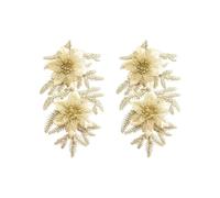 RichVibe Gold Glittered Christmas Floral Arrangement: Holiday Decor for Trees!