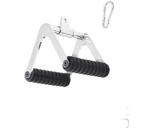 RichVibe Lat Pulldown Handle Cable Machine, for 360 Swivel High Pull Down Bar with Thickened Grip, Steel TPE Back Training Attachment Seated Row Home Gym Fitness Equipment, Black(103)