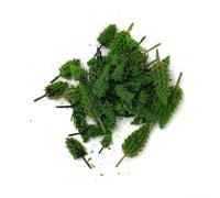 RichVibe Miniature Model Trees 50 Pack for OO for Scale Railway Layouts, Green Plastic Scenery Accessories to Enhance Train Tracks, Wargame Boards and DIY Landscape Models(B)