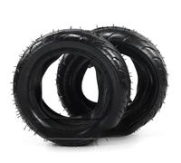 RichVibe Pneumatic for Mini Motorcycle Tyre Set 90/65-6.5 Front 110/50-6.5 Rear with Inner Tube, Rubber Wheels for Pocket for Bike Scooter Replacement Black