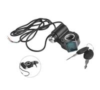 RichVibe Power Switch with Keys and 3-Prong Socket for Kugoo Electric Scooter E-Bike Ignition Voltmeter Lock