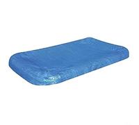 RichVibe Rectangular Pool Cover for Inflatable Swimming Pools, PE Material with Edge Rubber Bands, UV Resistant Debris Shield for Above Ground Square Swimming Pool, Blue(305×205×25cm)