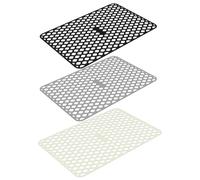 RichVibe Refrigerator Liners Shelves, Silicone Fridge Mats with Textured Grip, Clear Black Grey Beige, Cut-to- Kitchen Drawers and Cabinets, 44.5 x 29.5 cm, Pack of 1