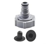 RichVibe Replacement Black Drain Valve for Pool Hose Adapter with 32 mm Connector for P6H1419 Plastic nd Construction for Easy Water Drainage(B)