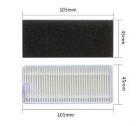 RichVibe Replacement Filter Set for Lefant M1, M2 Pro, U180, T700 Robot Vacuum Cleaner Accessories Washable White 6 Pcs