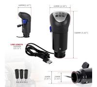 RichVibe Sim Racing USB Shift Knob for Logitech G29 G27 G25 G920 and for Thrustmaster TH8A SQ, 18-Gear Handball Lever for ETS2 for ATS PC Games, Easy Install ABS Material Black