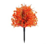 RichVibe Simulation Violet Ground Cover with Stakes, 35x16x18cm Artificial Flowers for Garden Landscape and Home Decor, Weatherproof Plastic Fake Plant Arrangement(A)