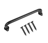 RichVibe Sliding Barn Door Pull Flush Handle Set, 9.8in Solid Cast Iron with Matte Black Powder Coating, Rounded Grip for Indoor or Outdoor Gates