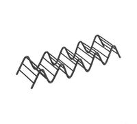 RichVibe Stainless Steel Taco Shell Stand for Durable Wave Design Mexican Food Holder Pancake Display Rack Kitchen Tool Stainless Steel Taco Holder(black)