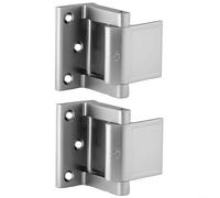 RichVibe Swing In Door Reinforcement Lock In Aluminium Silver, High Resistance Home Security Latch, Child Safe Tamper Resistant Design(2 pcs)