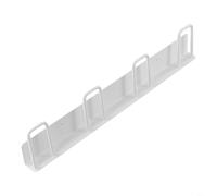 RichVibe Wall Mounted Metal Mug Holder with Hooks for Coffee Cups Storage No Drilling Installation Strong Load Bearing Kitchen Cabinet Organiser for Home or Office Space Saving(White B)
