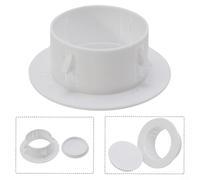 RichVibe Wall Pipe Cover Round Vent Trim Protection for Plumbing Installation with Detachable Design PP Material 50-100mm White(60mm)